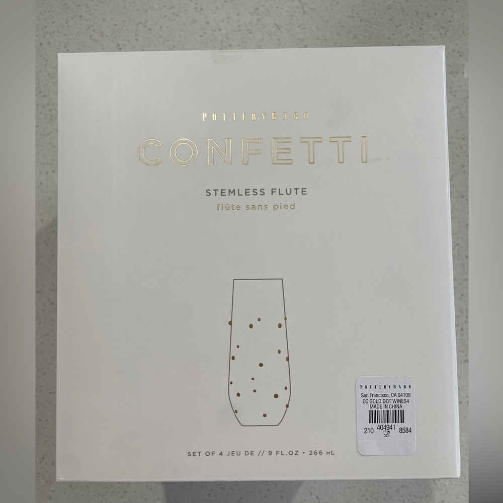 Pottery Barn Confetti Champagne Flutes